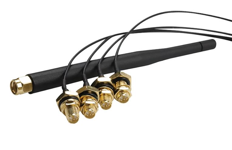 Customized 2/2dbi Gain SMA-JW Connector Rubber 2.4/5.8 GHz WLAN/WIFI Antenna